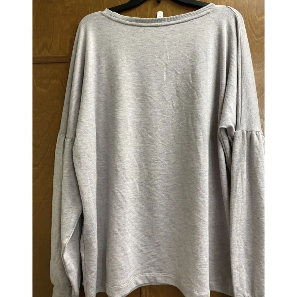 Ideology Women's Fitness Activewear Sweatshirt Pink Heather Size Large NWT